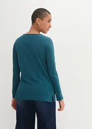 T-shirt manches longues léger avec patte de boutonnage, bonprix