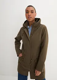 Baumwoll-Kurzparka mit Stehkragen, talliert, bonprix