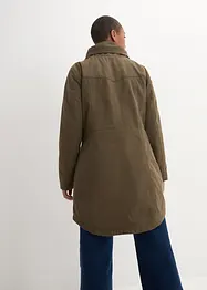 Baumwoll-Kurzparka mit Stehkragen, talliert, bonprix