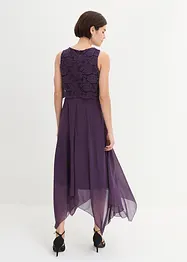 Premium Chiffonkleid mit Spitze, bonprix