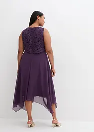 Robe en crêpe premium avec dentelle, bonprix