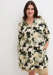 Robe-chemise courte avec poches latérales en viscose, bonprix