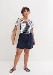 Short en twill avec ceinture à nouer, bpc bonprix collection