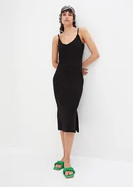 Geripptes Bodycon-Kleid aus elastischem Baumwoll-Mix, bonprix