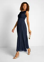 Robe longue avec empiècement dentelle, bonprix
