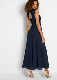 Robe longue avec empiècement dentelle, bonprix