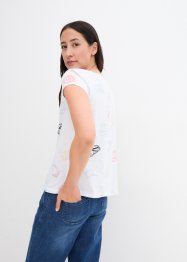 Bedrucktes Shirt mit Rundhalsausschnitt aus Bio-Baumwolle, bpc bonprix collection