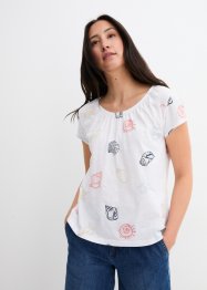 Bedrucktes Shirt mit Rundhalsausschnitt aus Bio-Baumwolle, bpc bonprix collection