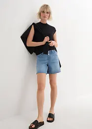 Wide Leg Jeans, Mid Waist, Shorts, Bio-Baumwolle, John Baner JEANSWEAR