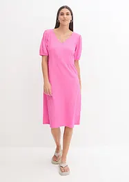 Robe en jersey longueur genou en matière texturée, bonprix