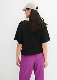 Oversize Shirt aus Crepe, Flügelärmel, bonprix