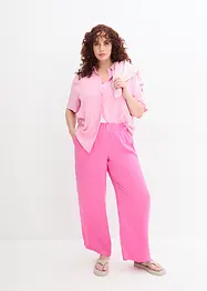 Pantalon avec effet texturé et taille confortable, bonprix