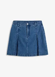 Mini-jupe en jean, plissée, bonprix