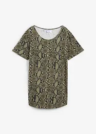 T-shirt long à imprimé animal avec viscose, bonprix