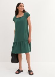 Baumwoll-Jerseykleid mit Ausschnittdetail und Flügelärmeln, knieumspielend, bpc bonprix collection