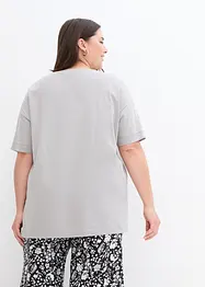 Oversize Baumwoll-T-Shirt mit Seitenschlitzen, bonprix