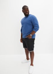 Bermuda en jean avec taille élastiquée sur les côtés, Classic Fit, bonprix