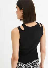 Ripp-Top mit Cut-Outs, bonprix