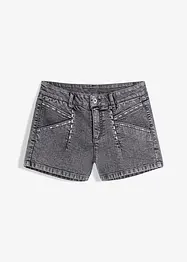 Jeans-Shorts mit Nietenbesatz, bonprix