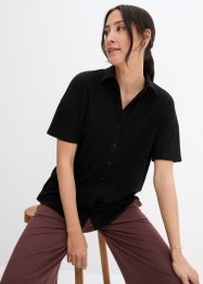 Shirt-Bluse mit Rippstruktur und Knopfleiste, bpc bonprix collection