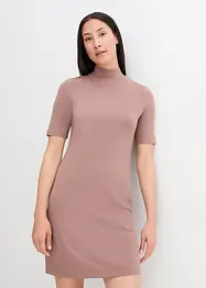 Robe en jersey à col montant, manches 1/2, bonprix