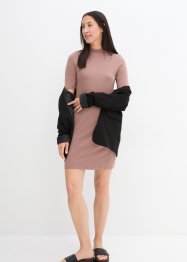 Jersey-Kleid mit Stehkragen, halbarm, bpc bonprix collection