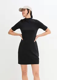 Robe en jersey à col montant, manches 1/2, bonprix