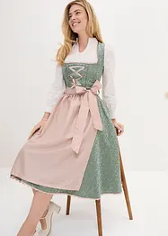 Dirndl mit Schürze in Midilänge (2-tlg. Set), bonprix