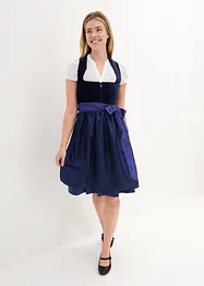Dirndl mit Samt-Mieder und Satin-Schürze (2-tlg.Set), bonprix