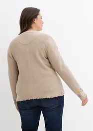 Hübsche Trachten-Strickjacke mit Stickerei, bonprix