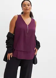 Top mit Zipper aus nachhaltige Viskose, bonprix