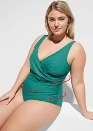 Maillot 1 pièce sculptant, maintien modéré, style portefeuille, bonprix