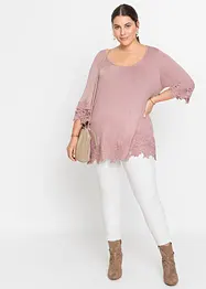 T-shirt avec finitions dentelle, bonprix