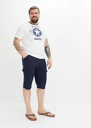 Long-Sweat-Cargobermuda aus reiner Baumwolle, Regular Fit, bonprix