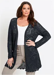 Ajour Longstrickjacke, bonprix