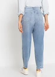 Jean barrel taille haute, coton, bonprix