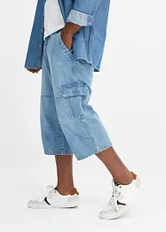 Regular Fit 3/4 Stretch-Cargojeans, Straight, bonprix