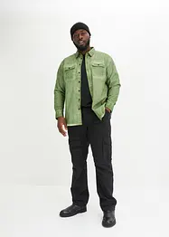 Langarmhemd in gewaschener Optik aus reiner Baumwolle, bonprix