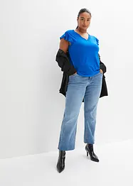T-shirt à dentelle en viscose extensible, bonprix