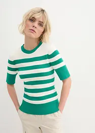 Gestreifter Feinstrickpullover, bonprix