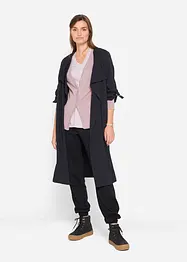 Weites Long-Shirt mit V-Ausschnitt, Kurzarm (5er Pack), bonprix