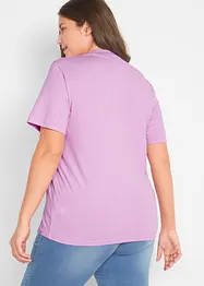 Weites Long-Shirt mit V-Ausschnitt, Kurzarm (5er Pack), bonprix