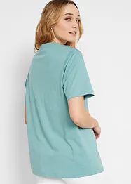 Weites Long-Shirt mit V-Ausschnitt, Kurzarm (5er Pack), bonprix
