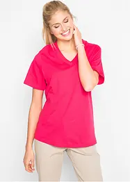 Lot de 5 T-shirts longs et amples à col V, bonprix