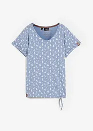 Bedrucktes T-Shirt mit Bindeband, bonprix