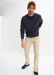 Pantalon droit taillé élastiquée 100% coton, Regular, bonprix