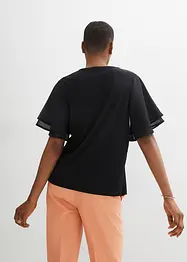 T-shirt avec manches en crêpe, bonprix