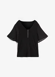 T-shirt avec manches en crêpe, bonprix
