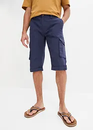 Regular Fit Cargo-Long-Bermuda mit Leinen, bonprix