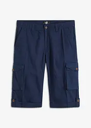 Regular Fit Cargo-Long-Bermuda mit Leinen, bonprix